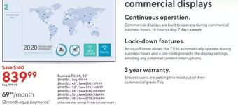 Staples Business TV, 4K, 55" offer