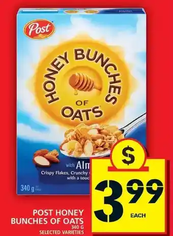Food Basics Post Honey Bunches of Oats offer