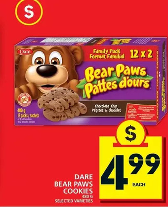 Food Basics Dare Bear Paws Cookies offer