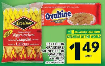 Food Basics Excelsior Crackers, Munchee or Ovaltine Cookies offer