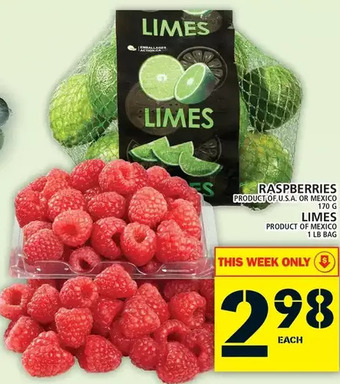 Food Basics Raspberries | Limes offer