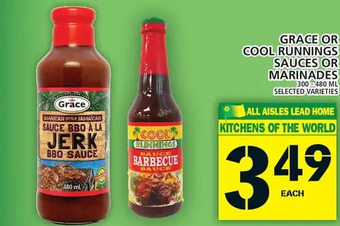 Food Basics Grace or Cool Runnings Sauces or Marinades offer