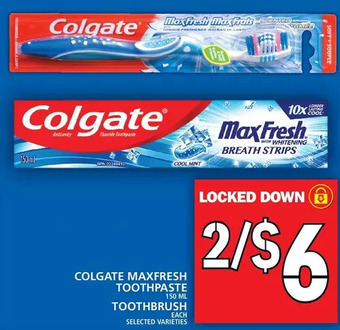 Food Basics Colgate Maxfresh Toothpaste | Toothbrush offer