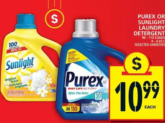 Food Basics Purex or Sunlight Laundry Detergent offer