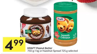 Foodland Kraft Peanut Butter or Hazelnut Spread offer