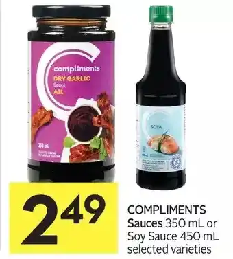 Foodland Compliments Sauces or Soy Sauce offer