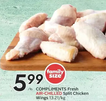 Sobeys Compliments Fresh Air-Chilled Split Chicken Wings offer