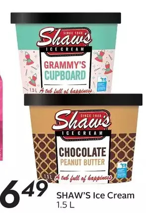 Sobeys Shaw's Ice Cream offer