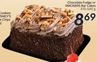 Sobeys Chocolate Fudge or Snickers Bar Cakes offer