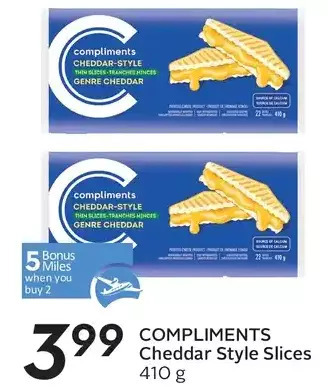 Sobeys Compliments Cheddar Style Slices offer