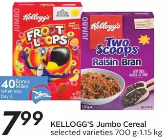 Sobeys Kellogg's Jumbo Cereal offer