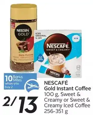 Sobeys Nescafé Gold Instant Coffee, Sweet & Creamy or Sweet & Creamy Iced Coffee offer