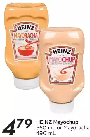 Sobeys Heinz Mayochup or Mayoracha offer