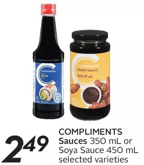 Sobeys Compliments Sauces or Soya Sauce offer