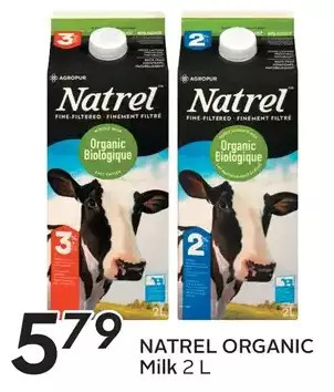 Sobeys Natrel Organic Milk offer