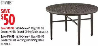 Canadian Tire Canvas Coventry Hills Round Dining Table | Coventry Hills Rectangular Dining Table offer