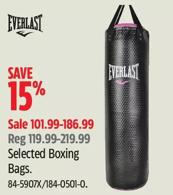 Canadian Tire Everlast Boxing Bags offer