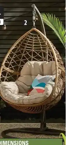 Canadian Tire Canvas Sydney Single Patio Egg Swing Chair offer