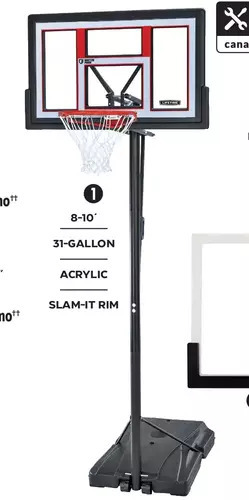 Canadian Tire Lifetime 50" Portable Polycarbonate Basketball System offer