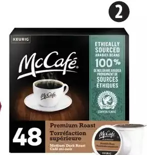 Canadian Tire Selected Tim Hortons and McCafe K-Cup Pods, 48-Ct offer