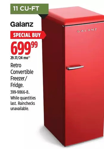 Canadian Tire Galanz Retro Convertible Freezer/Fridge offer