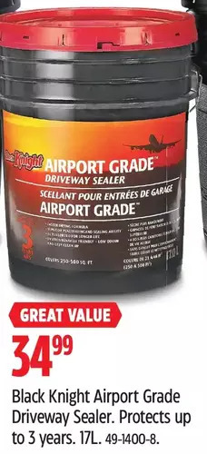 Canadian Tire Black Knight Airport Grade Driveway Sealer offer