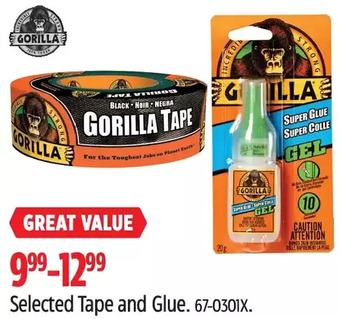Canadian Tire Gorilla Tape and Glue offer