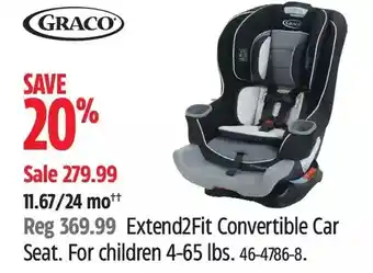 Canadian Tire Graco Extend2Fit Convertible Car Seat offer