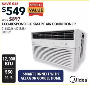 Lowe's Midea-Eco-Responsible Smart Air Conditioner offer