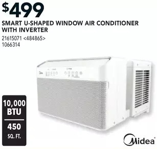 Lowe's Midea Smart U-Shaped Window Air Conditioner with Inverter offer