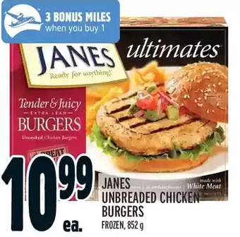 Metro Janes Unbreaded Chicken Burgers offer