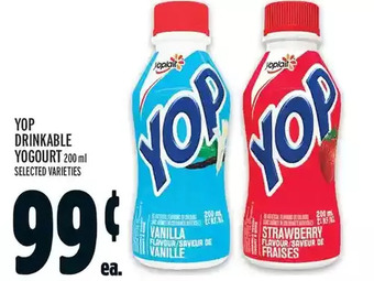 Metro Yop Drinkable Yogourt offer