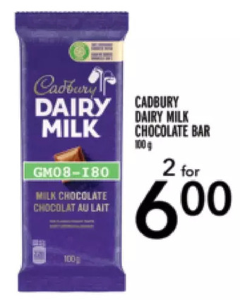 Metro Cadbury Dairy Milk Chocolate Bar offer