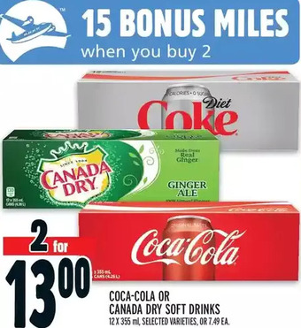 Metro Coca-Cola or Canada Dry Soft Drinks offer