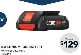 RONA Bosch 4-a Lithium-Ion Battery offer
