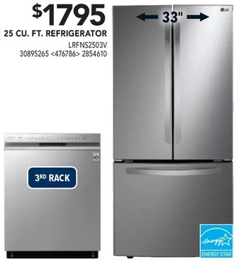 RONA LG 25 Cu. Ft. Refrigerator offer