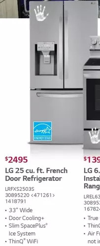 RONA LG 25 Cu. Ft. French Door Refrigerator offer