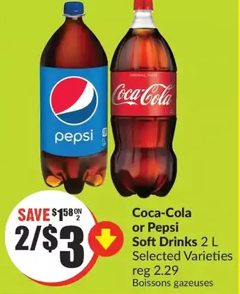 FreshCo Coca-Cola or Pepsi Soft Drinks offer