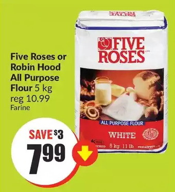 FreshCo Five Roses or Robin Hood All Purpose Flour offer
