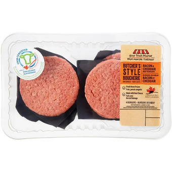 Walmart Your Fresh Market Butcher's Style Bacon & Cheddar Fresh Burger Patties offer