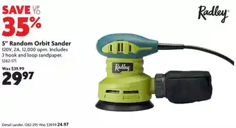 Home Hardware Radley 5" Random Orbit Sander | Detail Sander offer