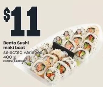 Independent Grocer Bento Sushi Maki Boat offer