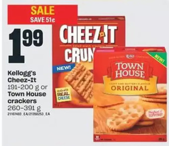 Independent Grocer Kellogg's Cheez-It or Town House Crackers offer