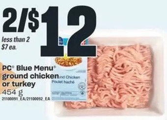 Independent Grocer PC Blue Menu Ground Chicken or Turkey offer