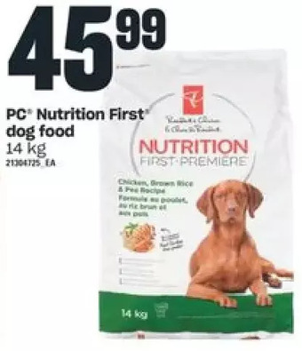 Independent Grocer PC Nutrition First Dog Food offer