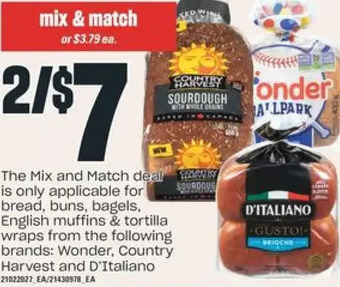 Independent Grocer Bread, Buns, Bagels, English Muffins & Tortilla Wraps offer