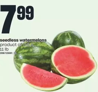 Independent Grocer Seedless Watermelons offer