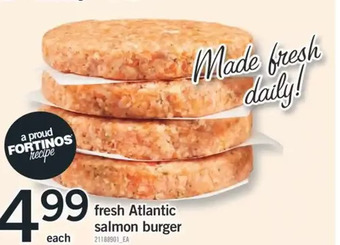 Fortinos Fresh Atlantic Salmon Burger offer