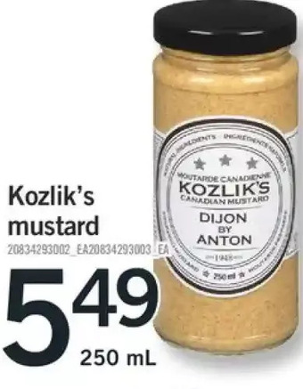 Fortinos Kozlik's Mustard offer