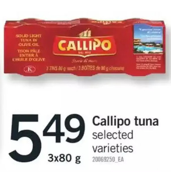 Fortinos Callipo Tuna offer